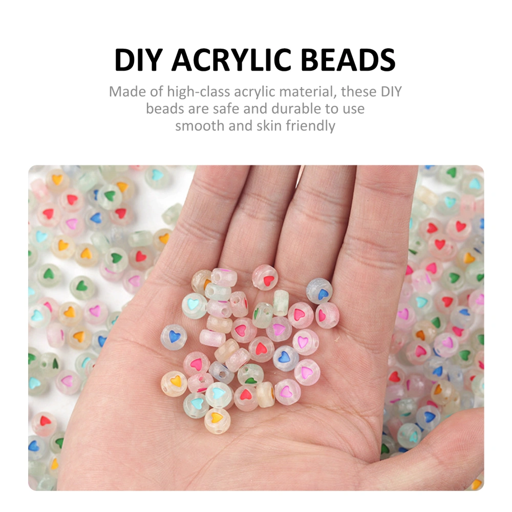 4 Bags of Luminous Acrylic Beads For Diy Bracelet Making Beads Jewelry Diy Beads Decors