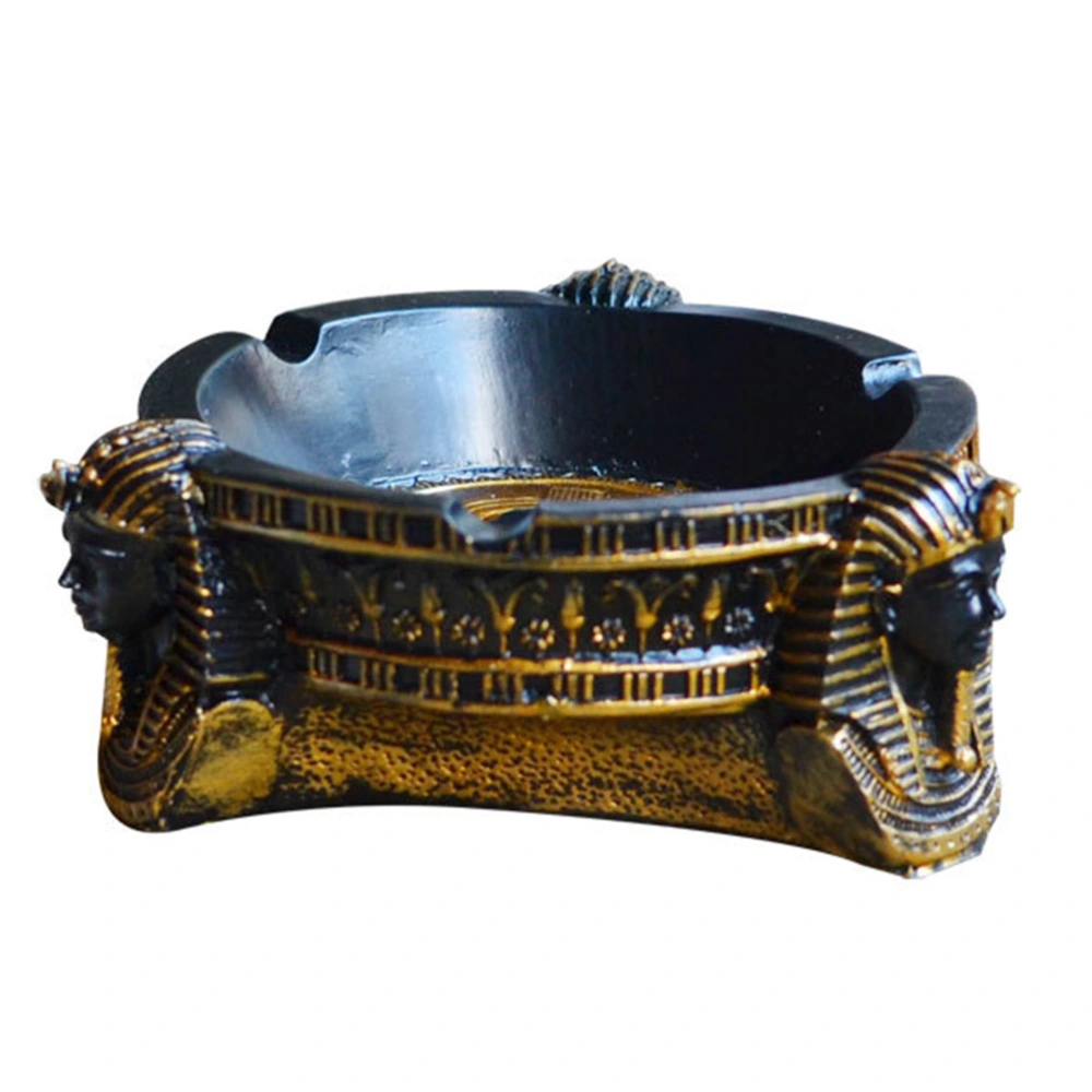 Creative Resin Ashtray Retro Ashtray Pharaoh Pattern Cigarette Butt Container