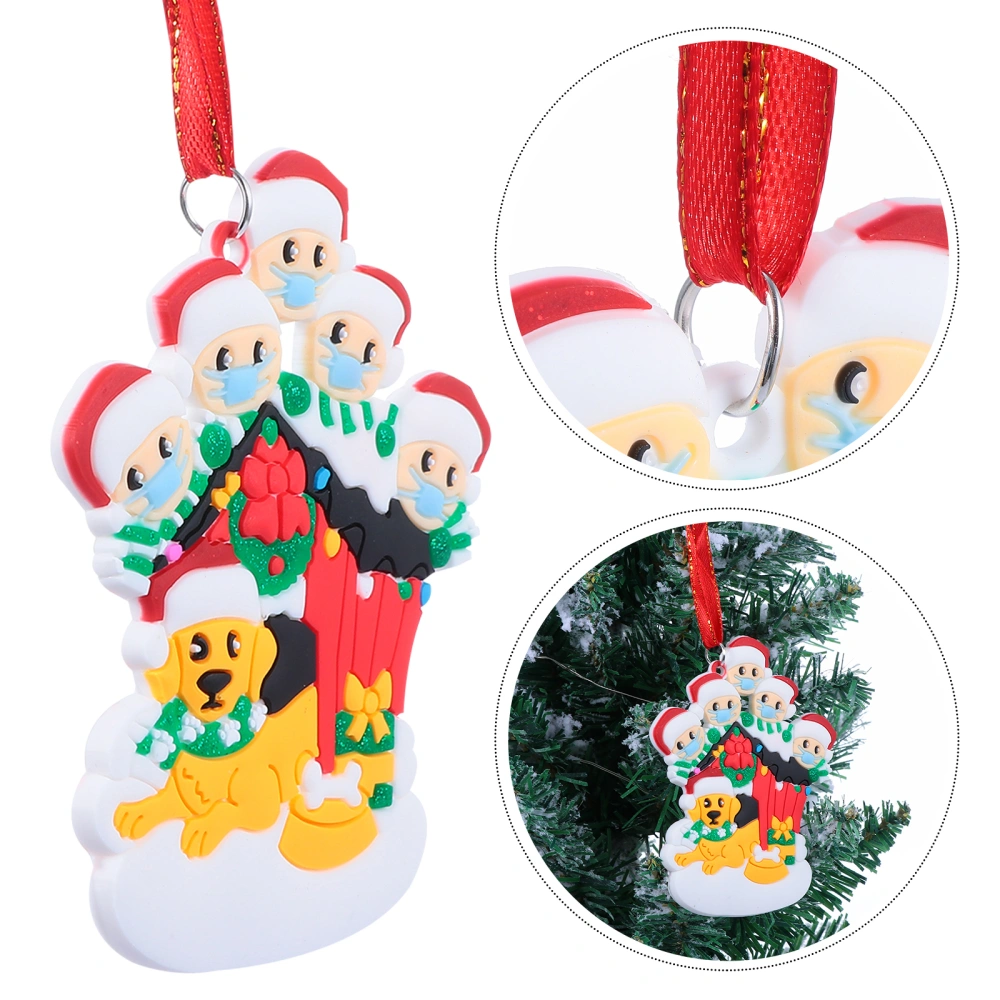 Christmas Personalized Family Ornament Festival Xmas Family Decor with Dog