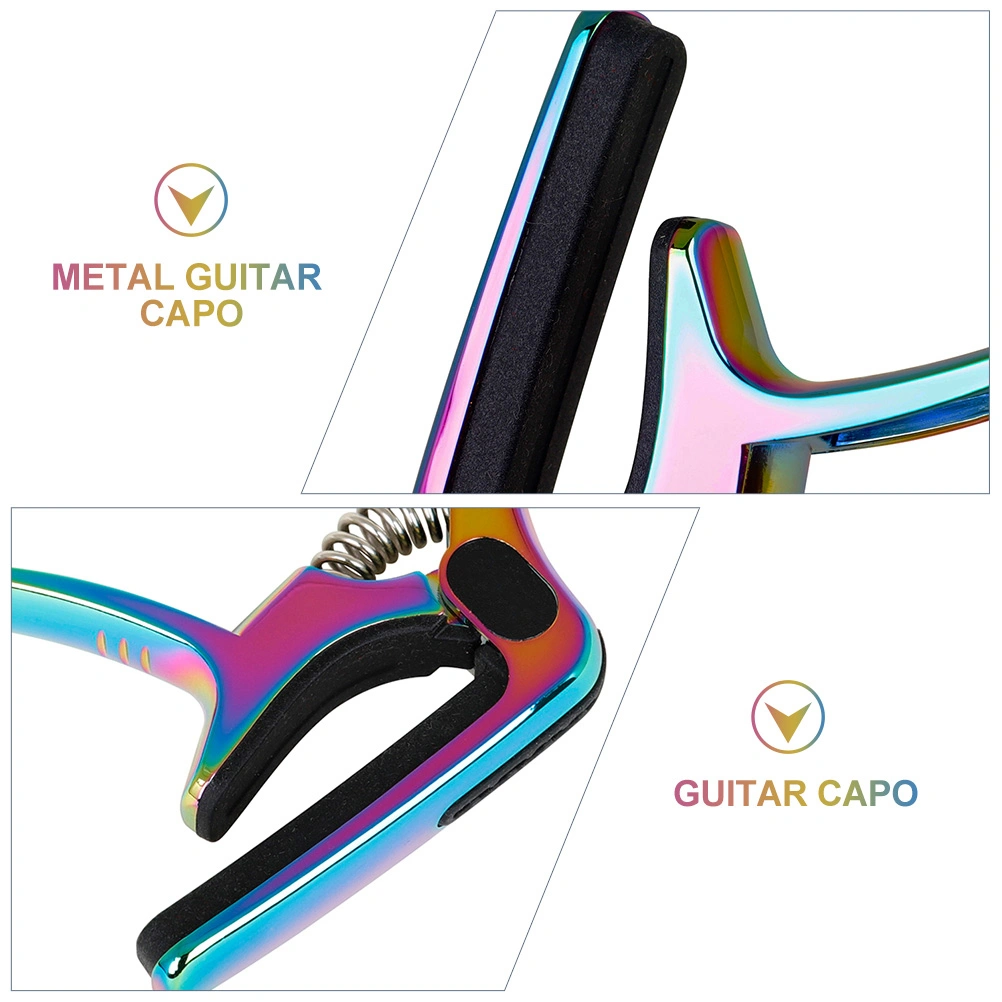 1 Set of Simple Metal Steel Guitar Capo Universal Three-in-one Multi-function Capo