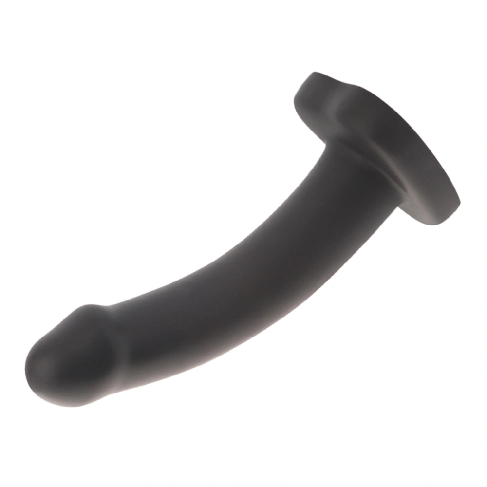 Portable Simulate Dildo Safety Silicone G-Spot Penis Vaginal G-spot Anal Masturbation Sex Toy Portable Handheld Tool for Couple- Size M(Black)