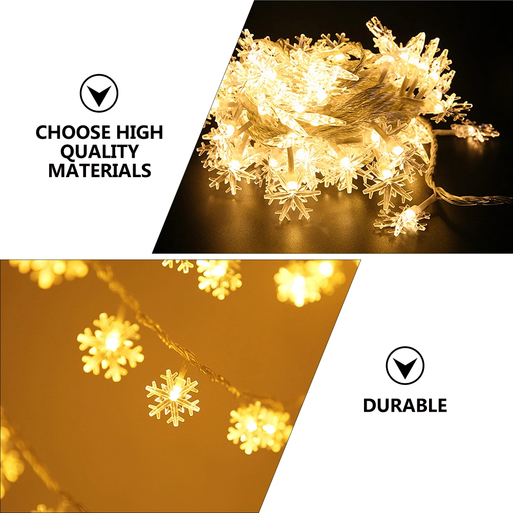 1pc Snowflake Decorative String Lights Festival Lamp Beads Light Decoration