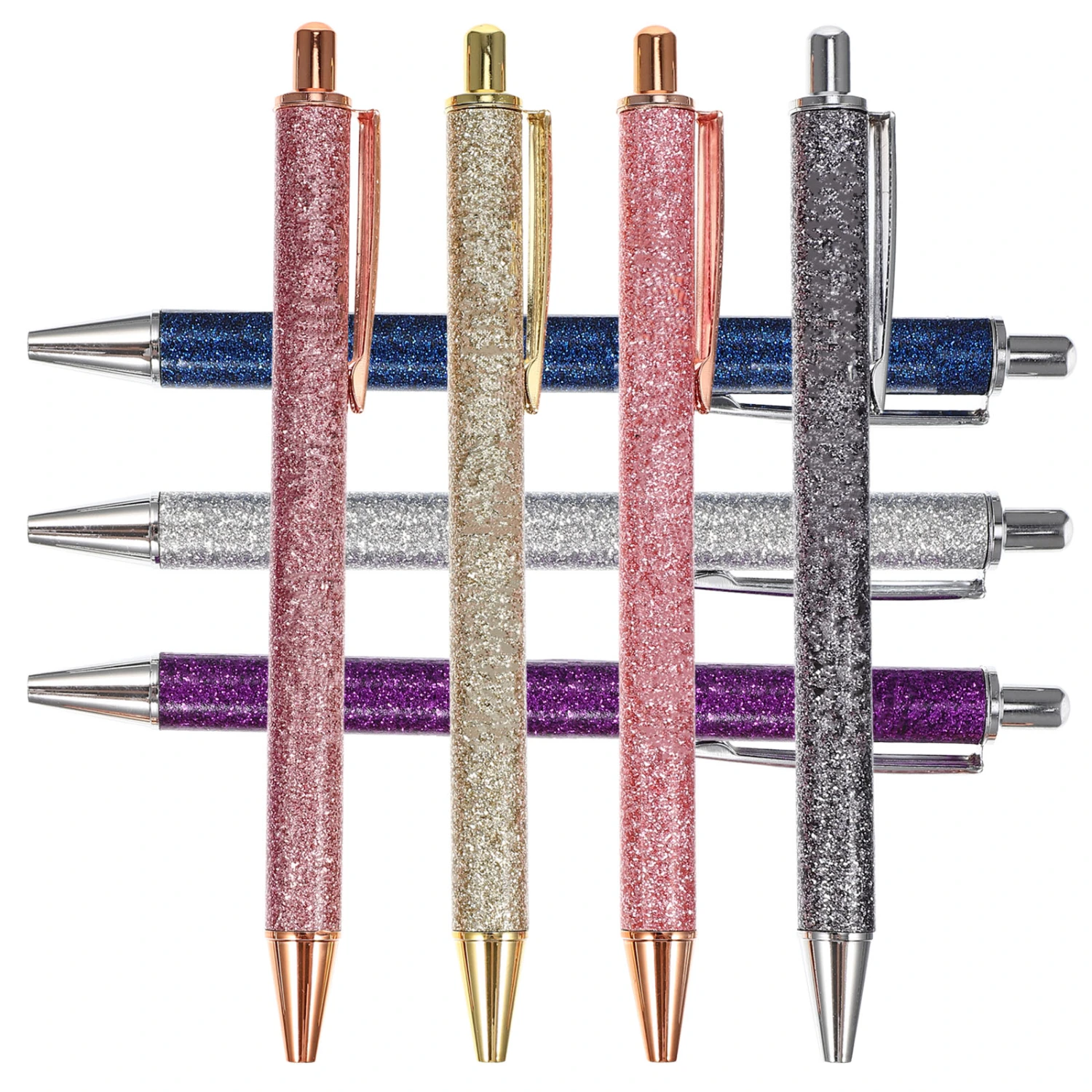 7Pcs Funny Ballpoint Pens Decorative Office Pens Portable Writing Pens Plastic Ballpoint Pens