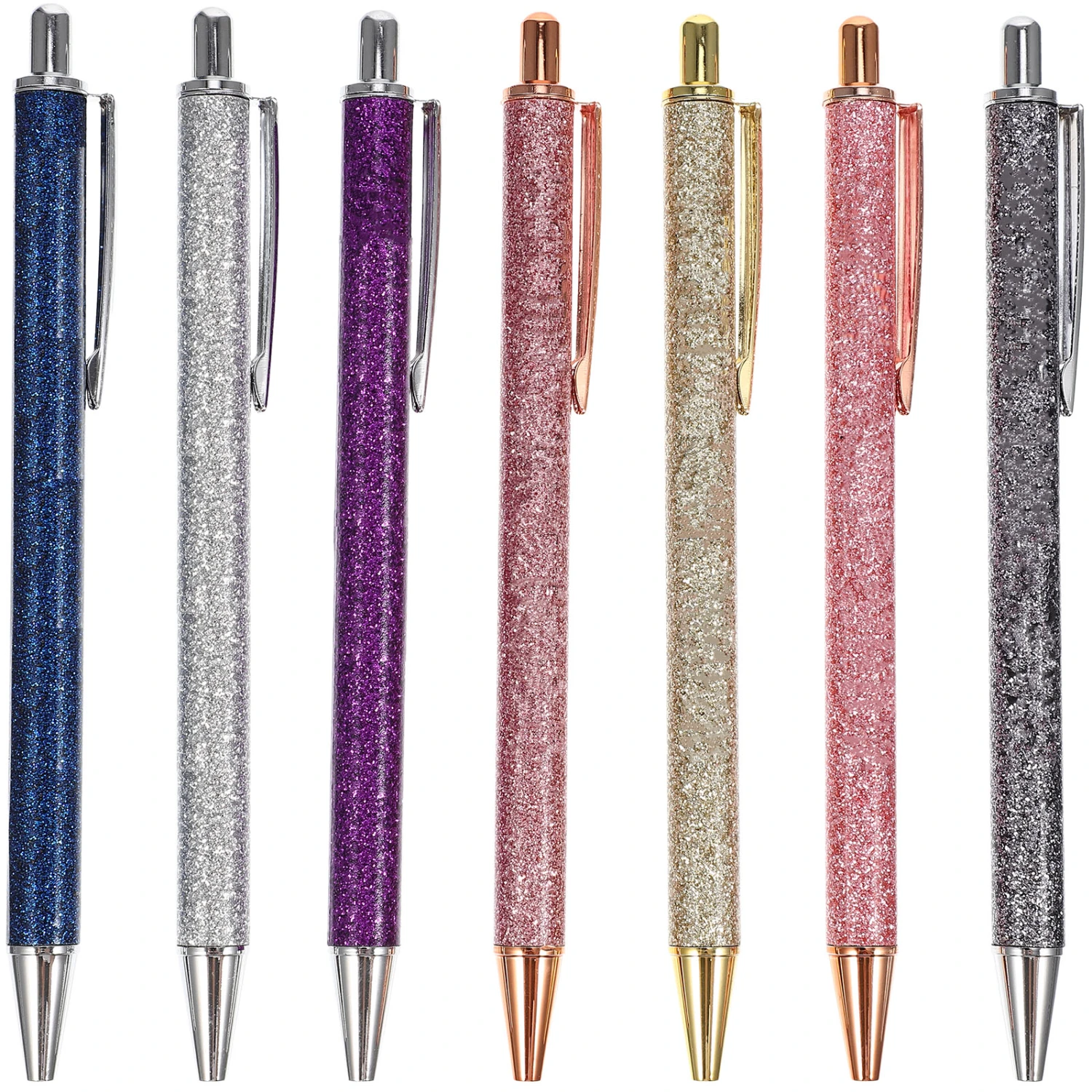 7Pcs Funny Ballpoint Pens Decorative Office Pens Portable Writing Pens Plastic Ballpoint Pens