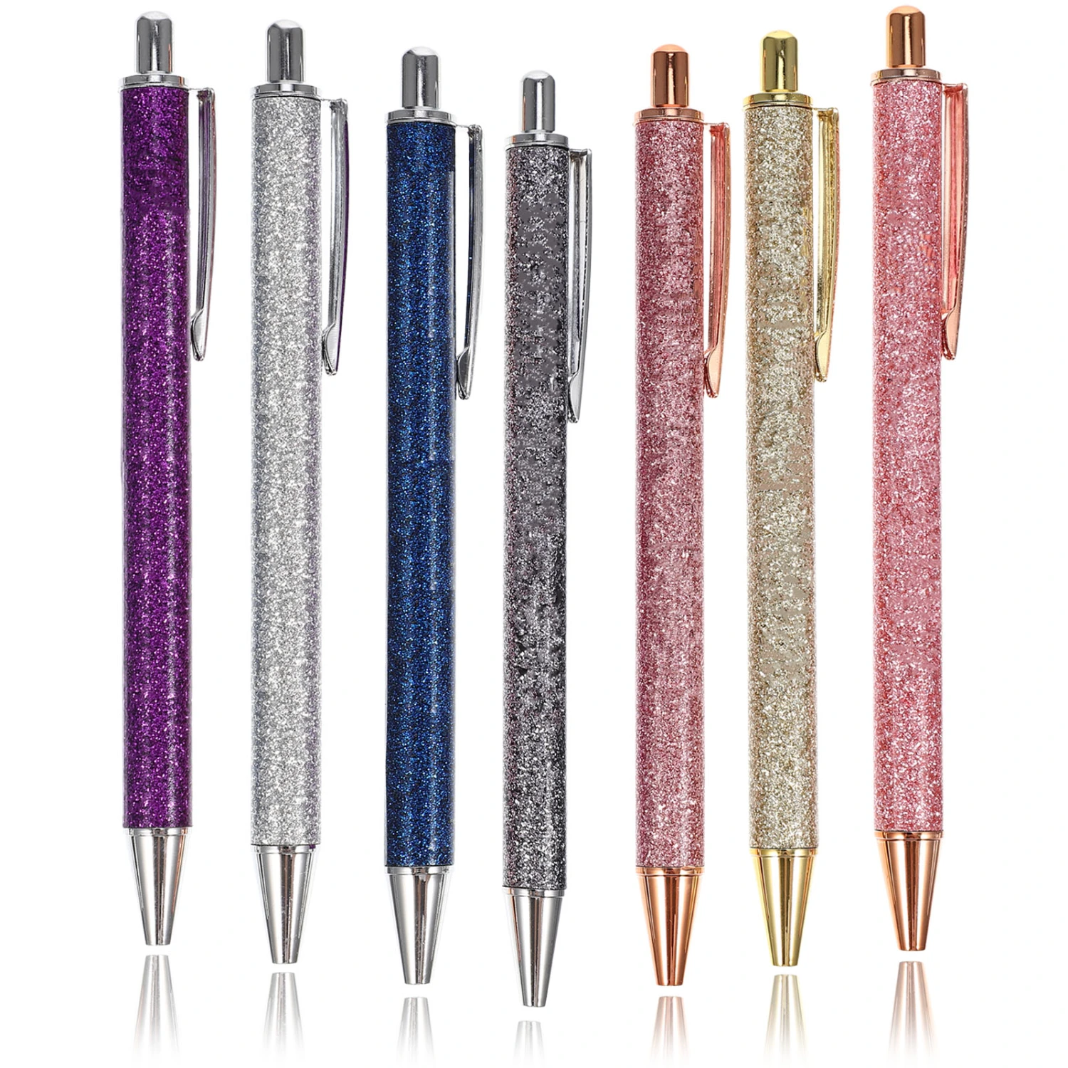 7Pcs Funny Ballpoint Pens Decorative Office Pens Portable Writing Pens Plastic Ballpoint Pens