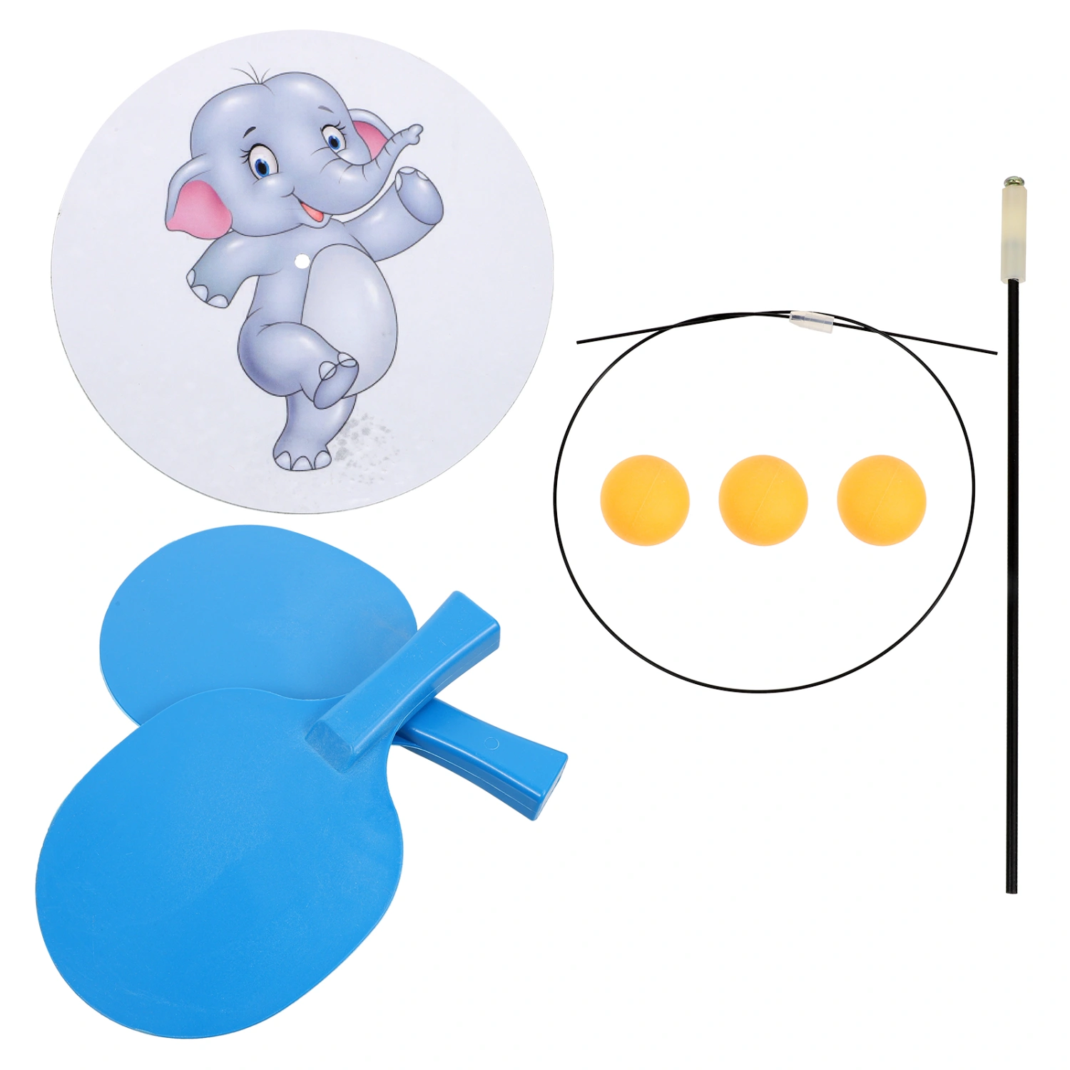 1 Set Home Indoor Outdoor Table Tennis Kit Training Supplies Elastic Shaft Ping-pong