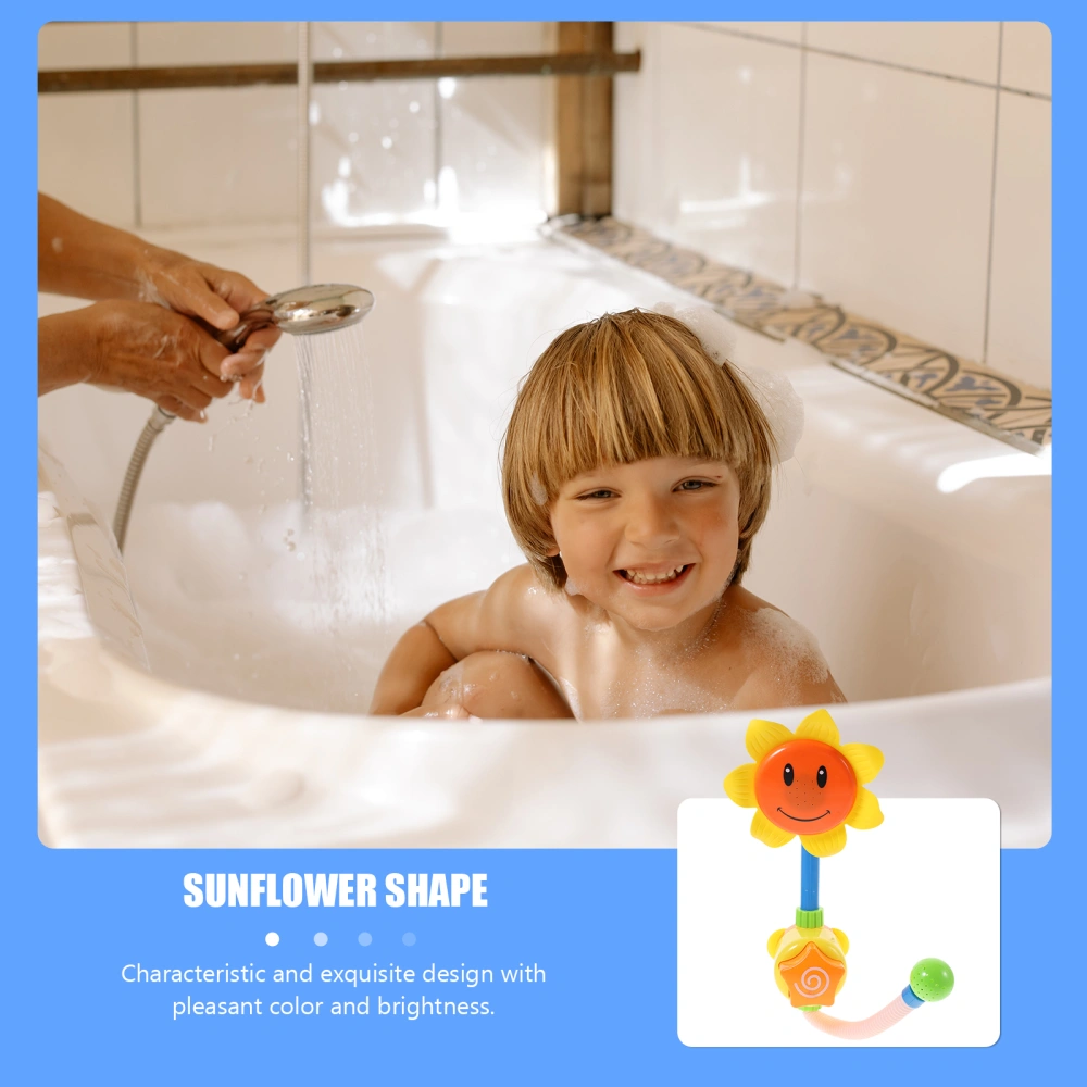 Cartoon Sunflower Flow Spray Flower Shower Head Baby Kids Bath Fun Play Toy (Random Color)