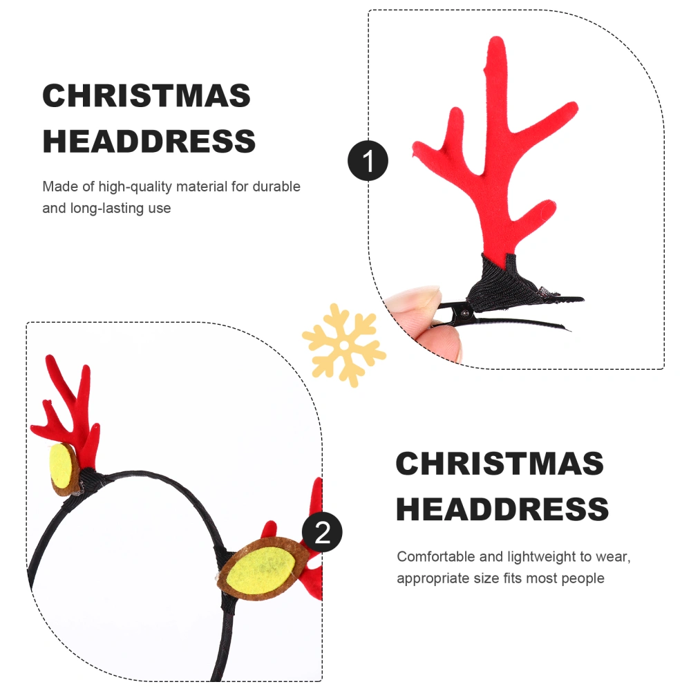 6Pcs Lovely Christmas Headband Hairpin Combination Girl Hair Accessories