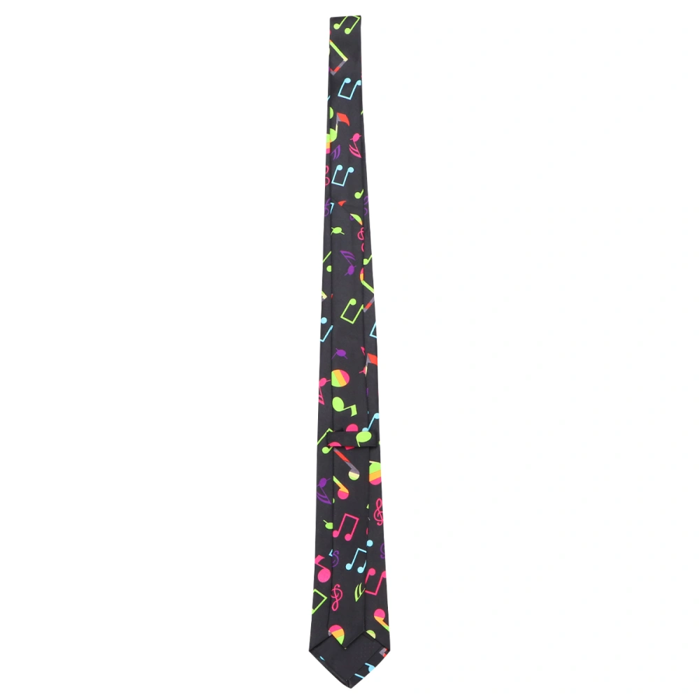 1pc 8cm Width Necktie Imitated Silk Casual Notes Printing Tie Fashion Necktie Costume Props