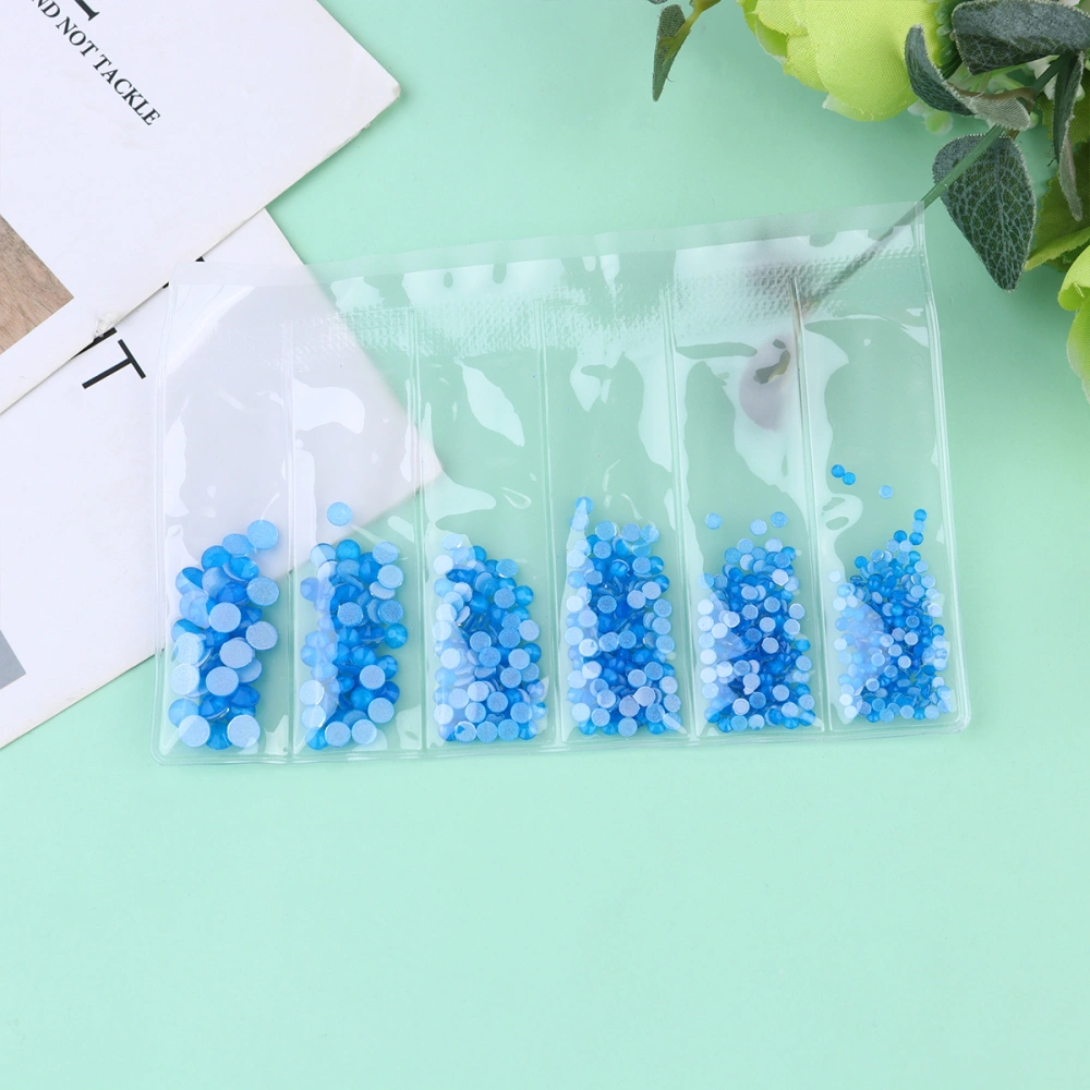 1 Box of About 850pcs Manicure Rhinestone Beads 6 Compartments Mixed Noctilucent Nail Art Diamonds Decorations (Style 3)