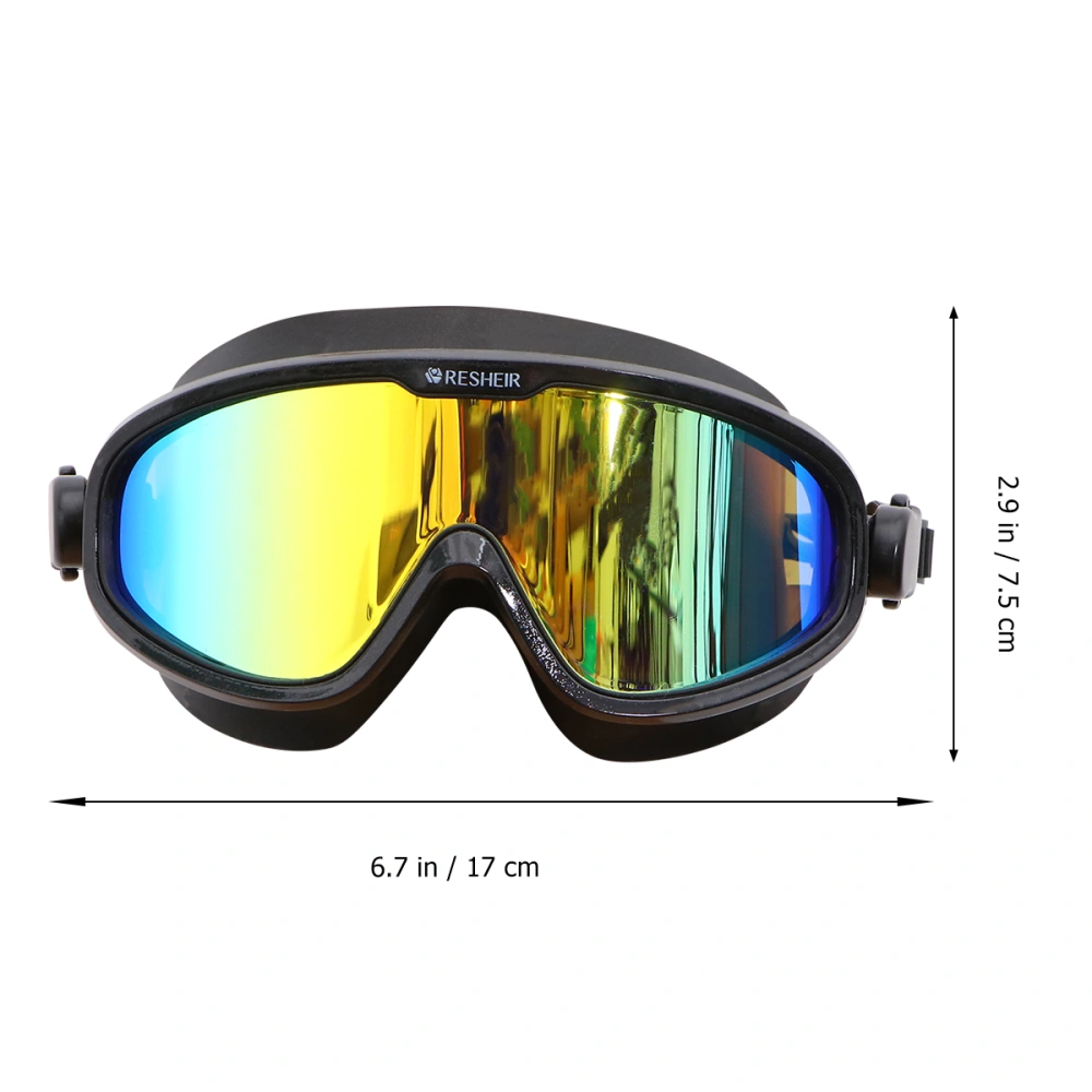 Waterproof Swimming Glasses Antifog Goggles Practical Eye Protector Unisex Diving Goggles Black