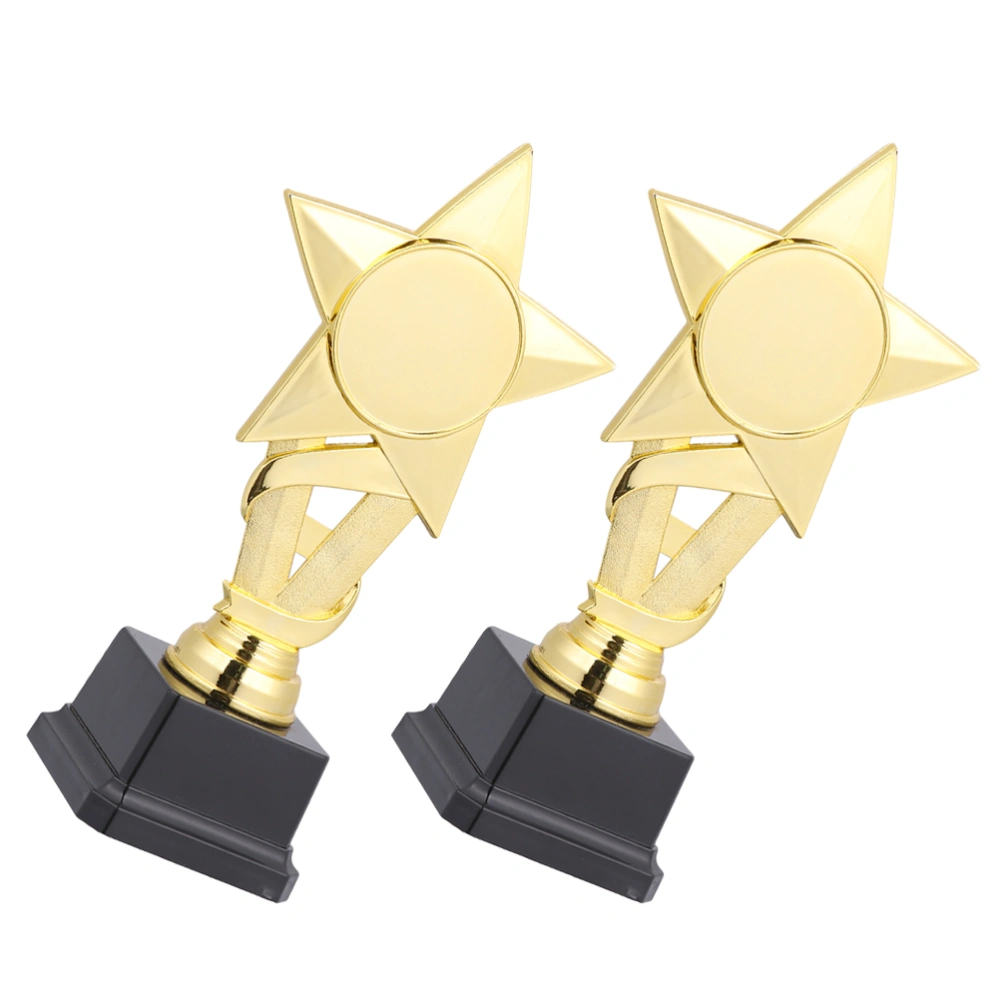 2Pcs Plastic Star Trophies Chic Award Trophies Party Favors for Boys and Girls