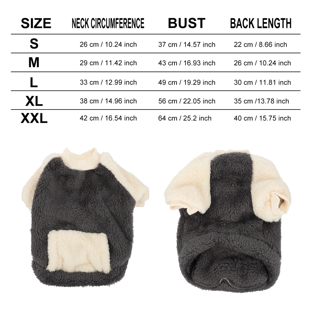 1Pc Warm Pet Clothes Decorative Puppy Apparel Double-layer Dog Clothing