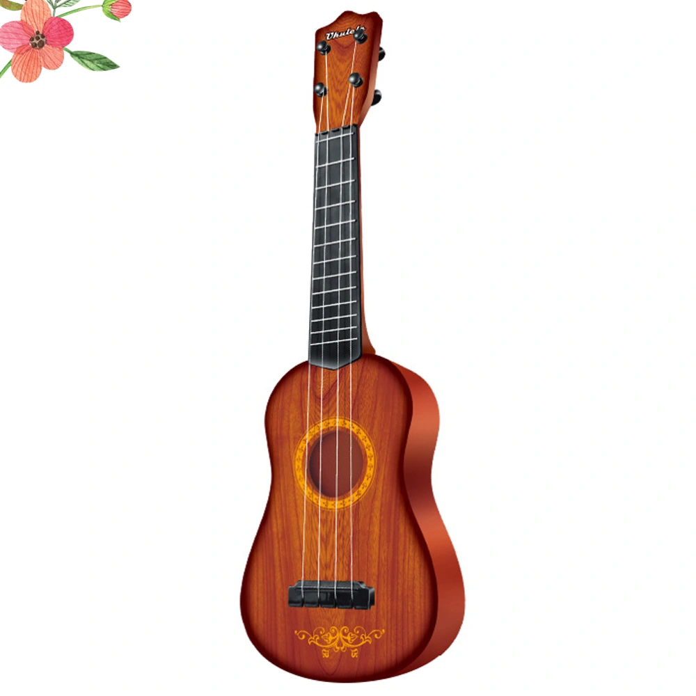 1Pc Children Toy Simulation Classical Ukulele Guitar Classic Guitar Model DIY Accessories for Kids (Mahogany Size M)