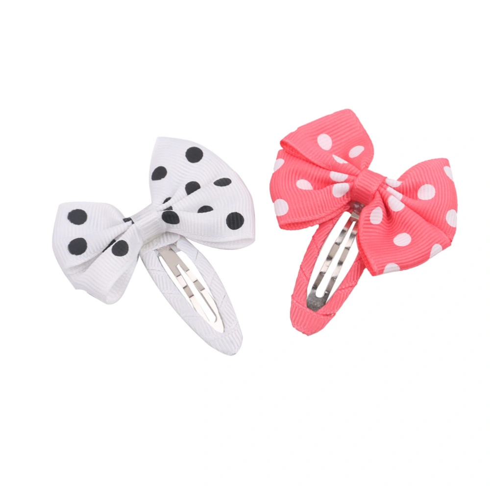 12pcs Dot Bowknot Hair Clip Colorful Hairpin Beauty Accessories for Baby Girls Kids Children