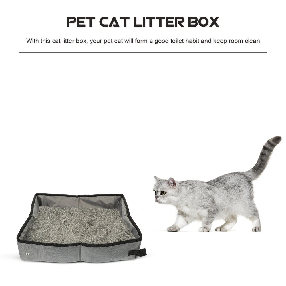 Foldable Cat Litter Box Waterproof Litter Box Cat Sand Container for Outdoor