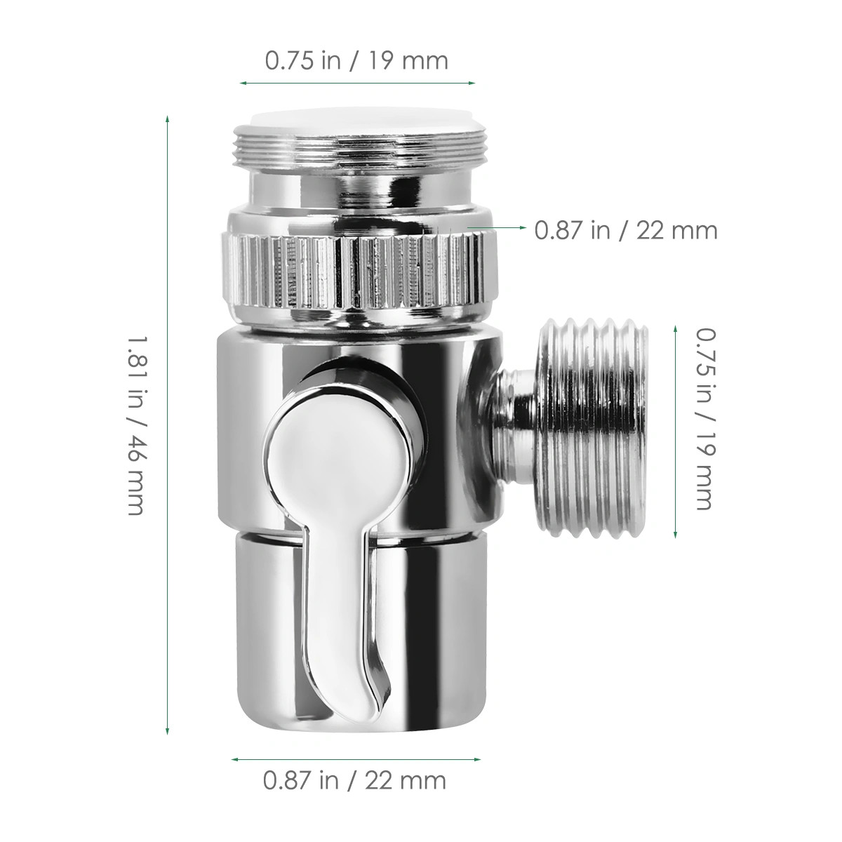 Yardwe 3-Way Shower Arm Diverter Valves for Faucet Handheld Shower Shower Head (Silver)