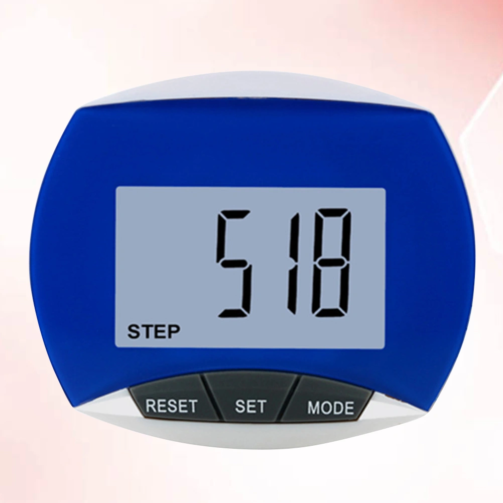Multifunctional Pedometer Portable Running Pedometer Fitness Information Tool Sports Supplies Accessories for Man Woman (Blue)