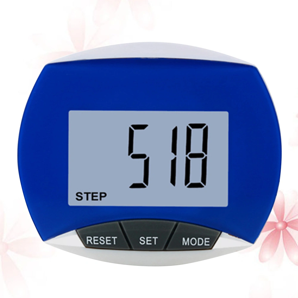 Multifunctional Pedometer Portable Running Pedometer Fitness Information Tool Sports Supplies Accessories for Man Woman (Blue)