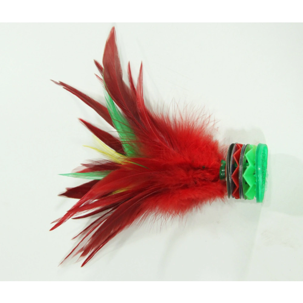 5PCS Colorful Funny Kick Feather Shuttlecocks Foot Sports Toy Professional Kicking Shuttlecock for Exercise Playing Games