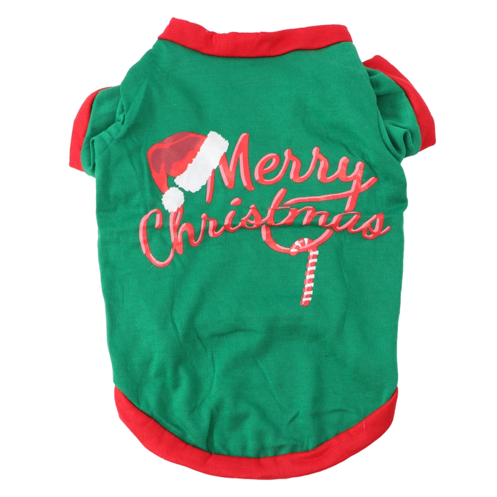 Pet Christmas T-shirt Adorable Dog Clothes Comfortable Puppy Outfits Party Costume (Size XS)