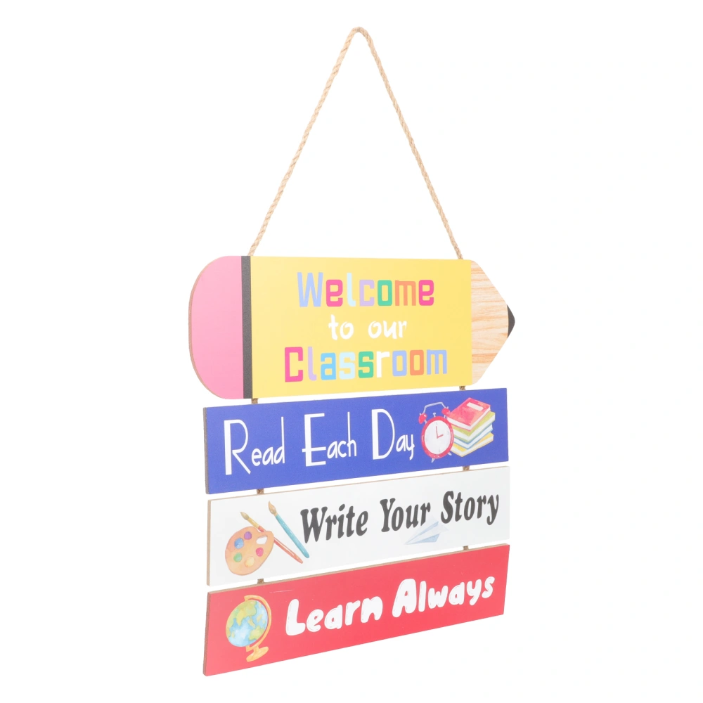 School Season Hanging Wall Hanging Plaque Wall Sign Wall Decoration Home Supplies