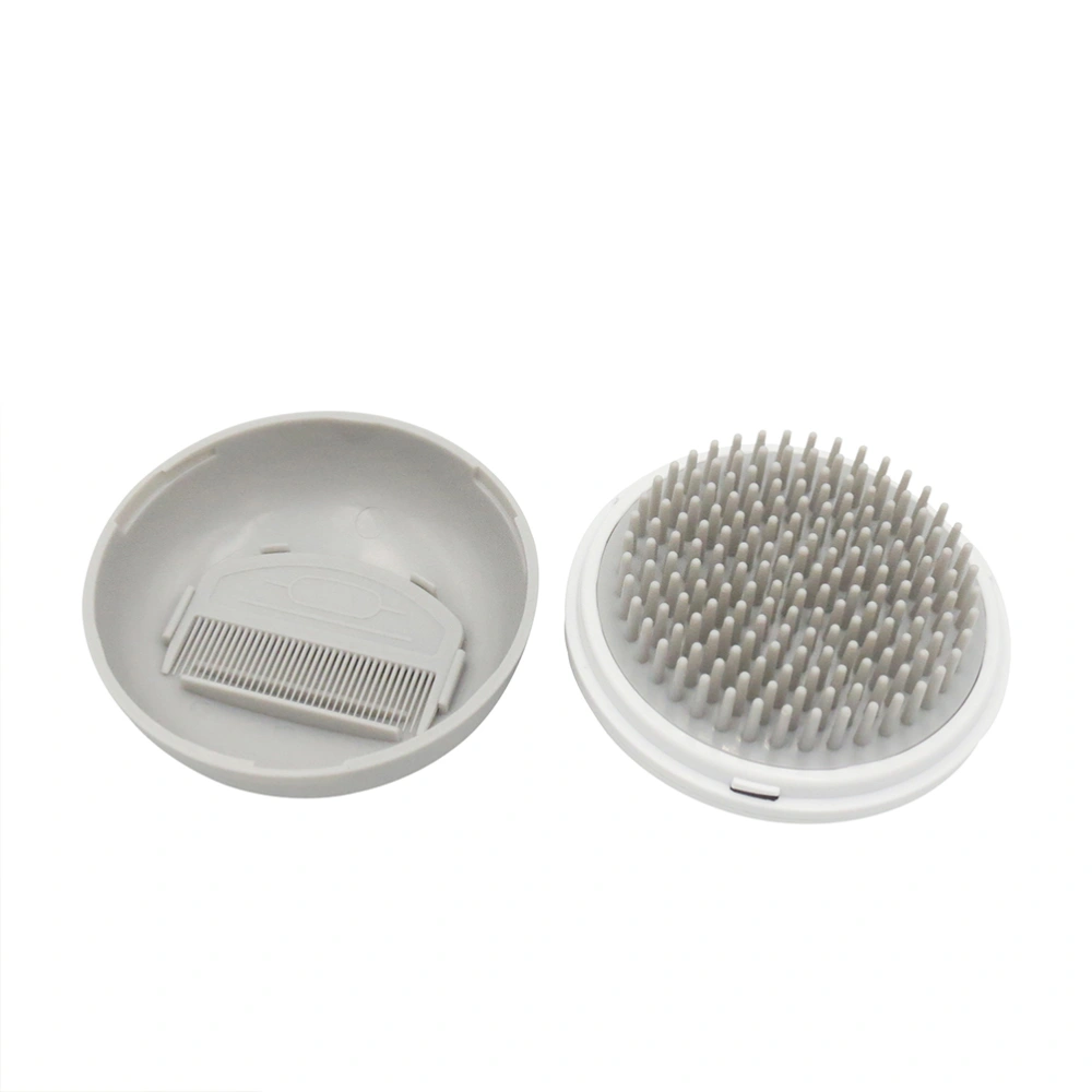 Grey Pet Massage Comb Multifunctional Hair Removal Brush Pet Bathing Hair Cleaning Tool Detangling Comb 