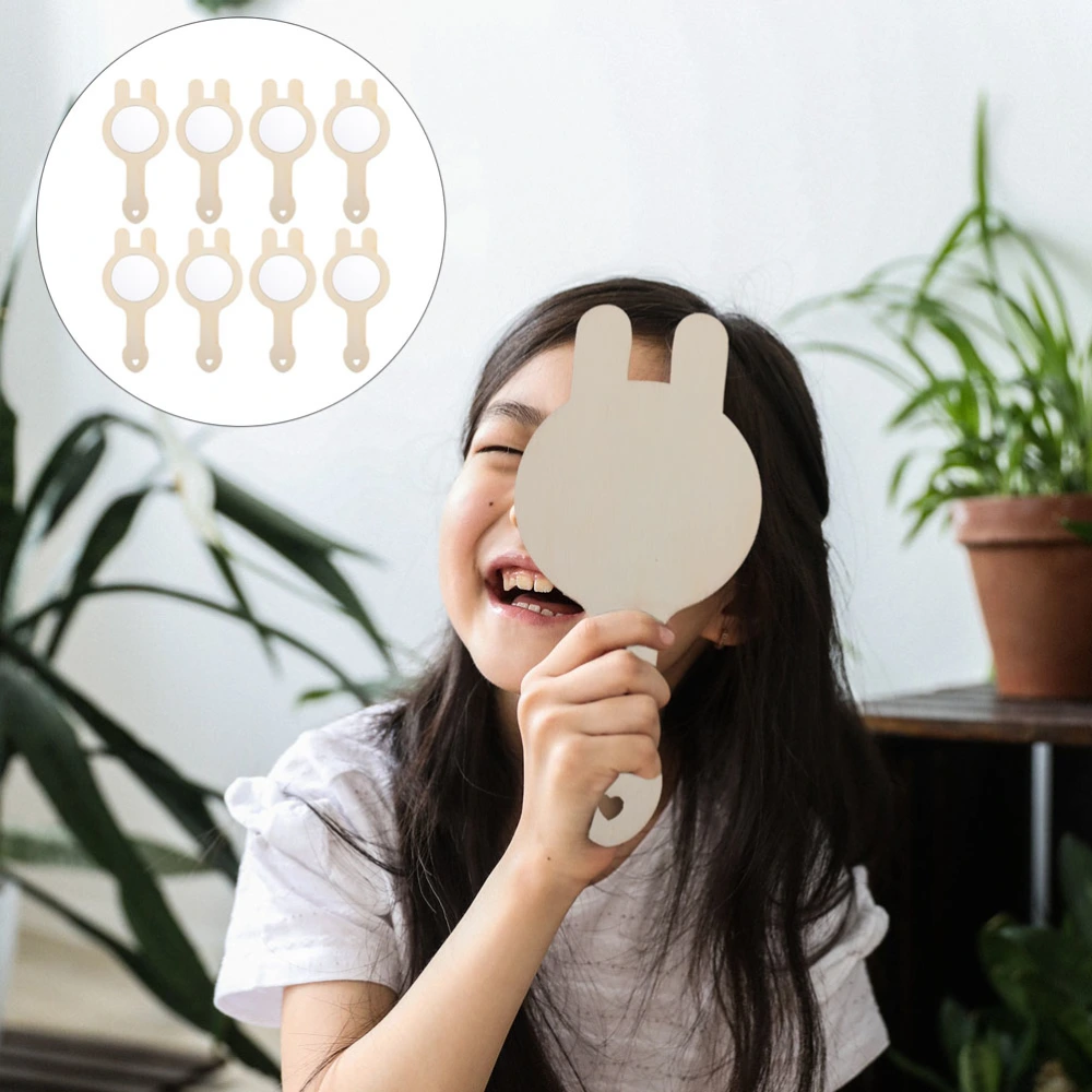 12Pcs Handcrafted Kids Mirrors Delicate Hand Mirrors Unfinished Mini Mirrors Craft Accessory