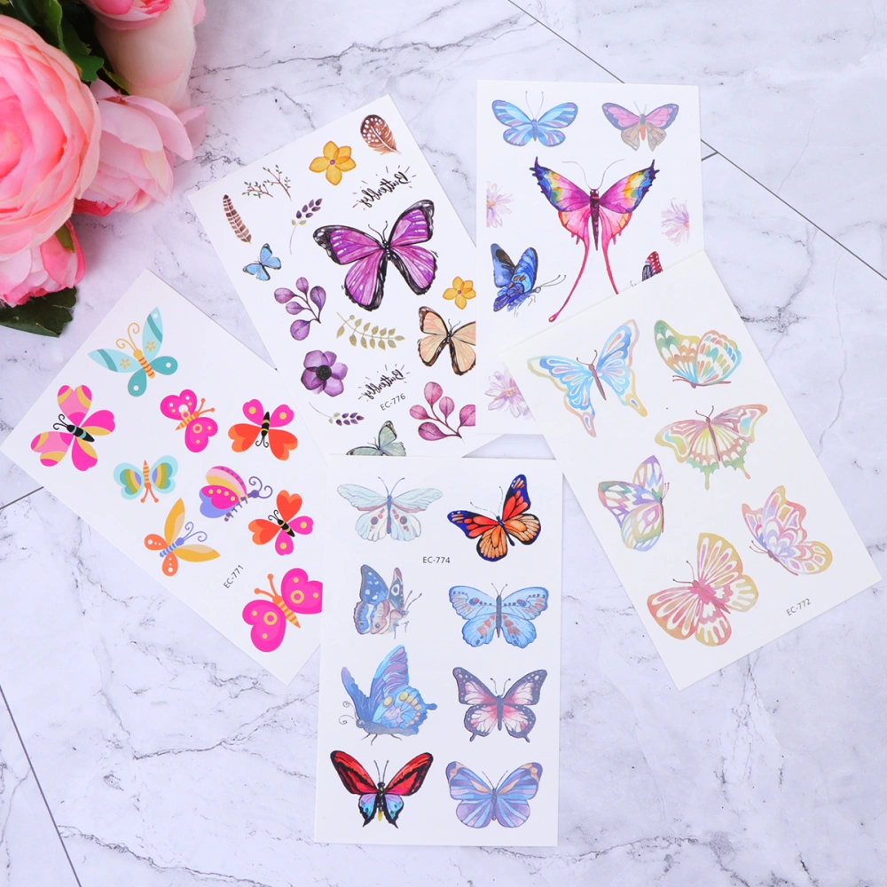 20pcs Kids Temporary Tattoos Cartoon Colorful Tattoos Body Art Stickers Party Favors