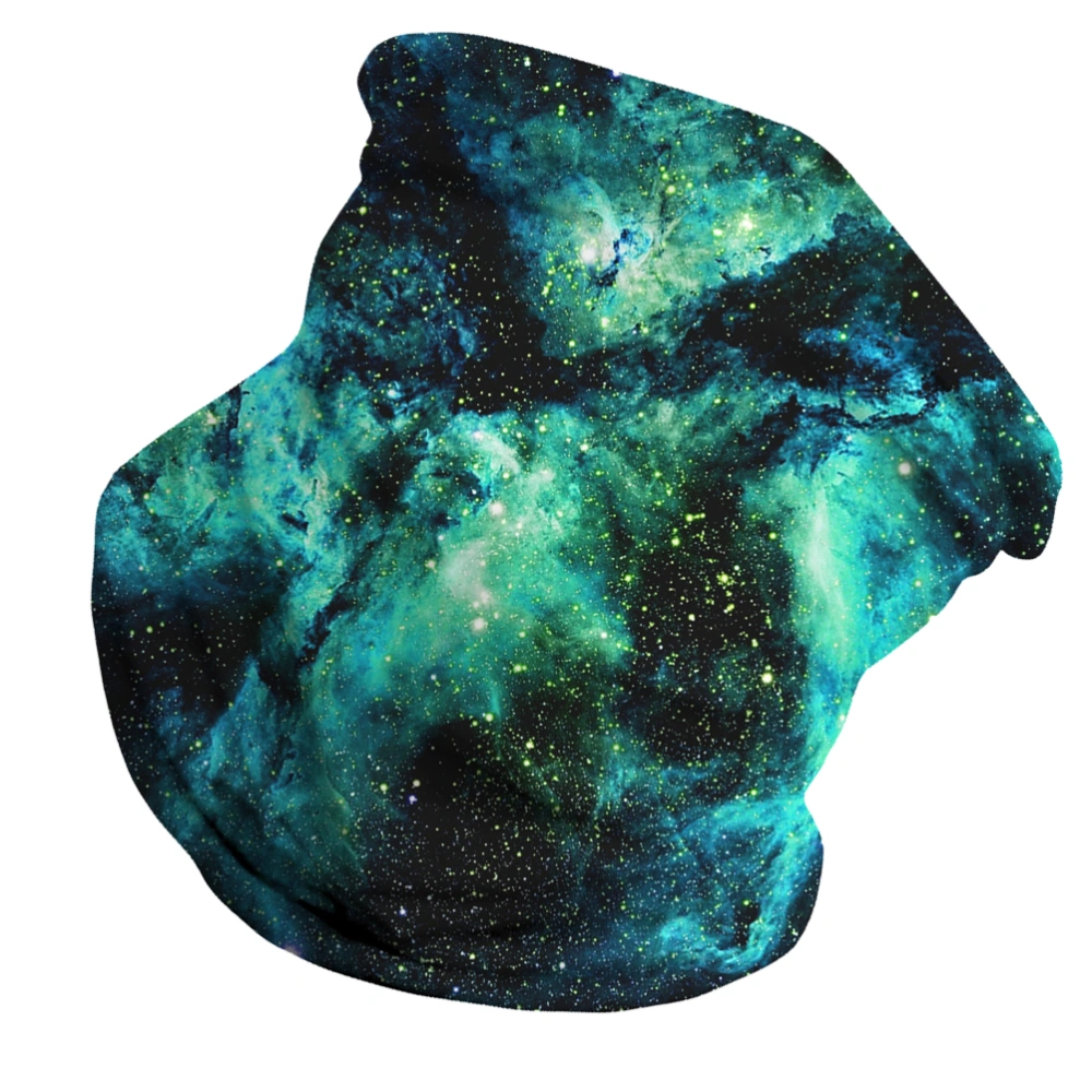 Green Starry Sky Printing Neck Gaiter Multifunctional Outdoor Mask Riding Dustproof Neckerchief Windproof Headwrap Breathable Headband UV Protection Headwear