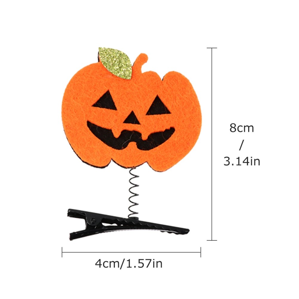 11Pcs Halloween Hairpins Cartoon Hair Clips Pumpkin Bat Party Hair Accessories