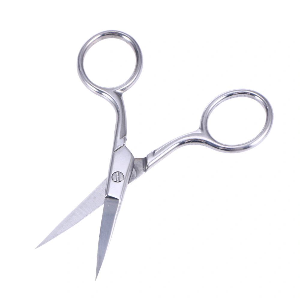 2pcs Stainless Steel Nose Hair Scissors Beard Eyebrow Facial Hairs False Eyelashes Trimmer Scissors with Blades