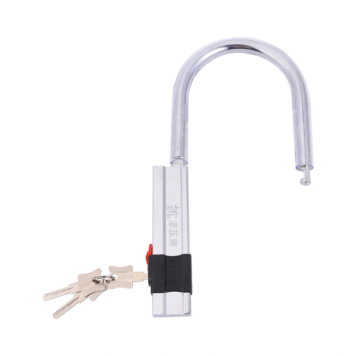 1Pc Bike Lock Heavy Duty Anti Theft Lock Hydraulic Resistance U Shaped Lock Shackle for Outdoor Cycling Security (Blade Lock Cylinder)