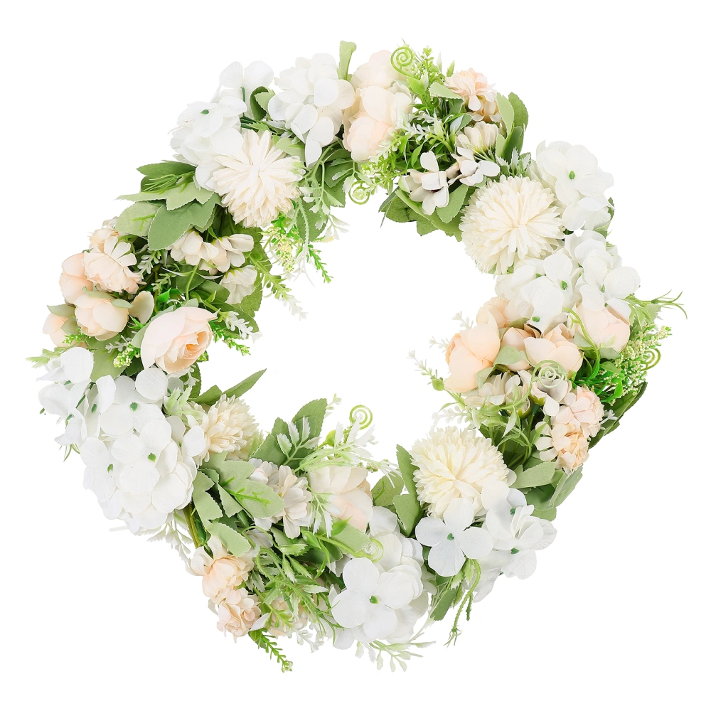 1Pc Simulated Peony Wreath Wedding Layout Hanging Wreath Door Window Garland