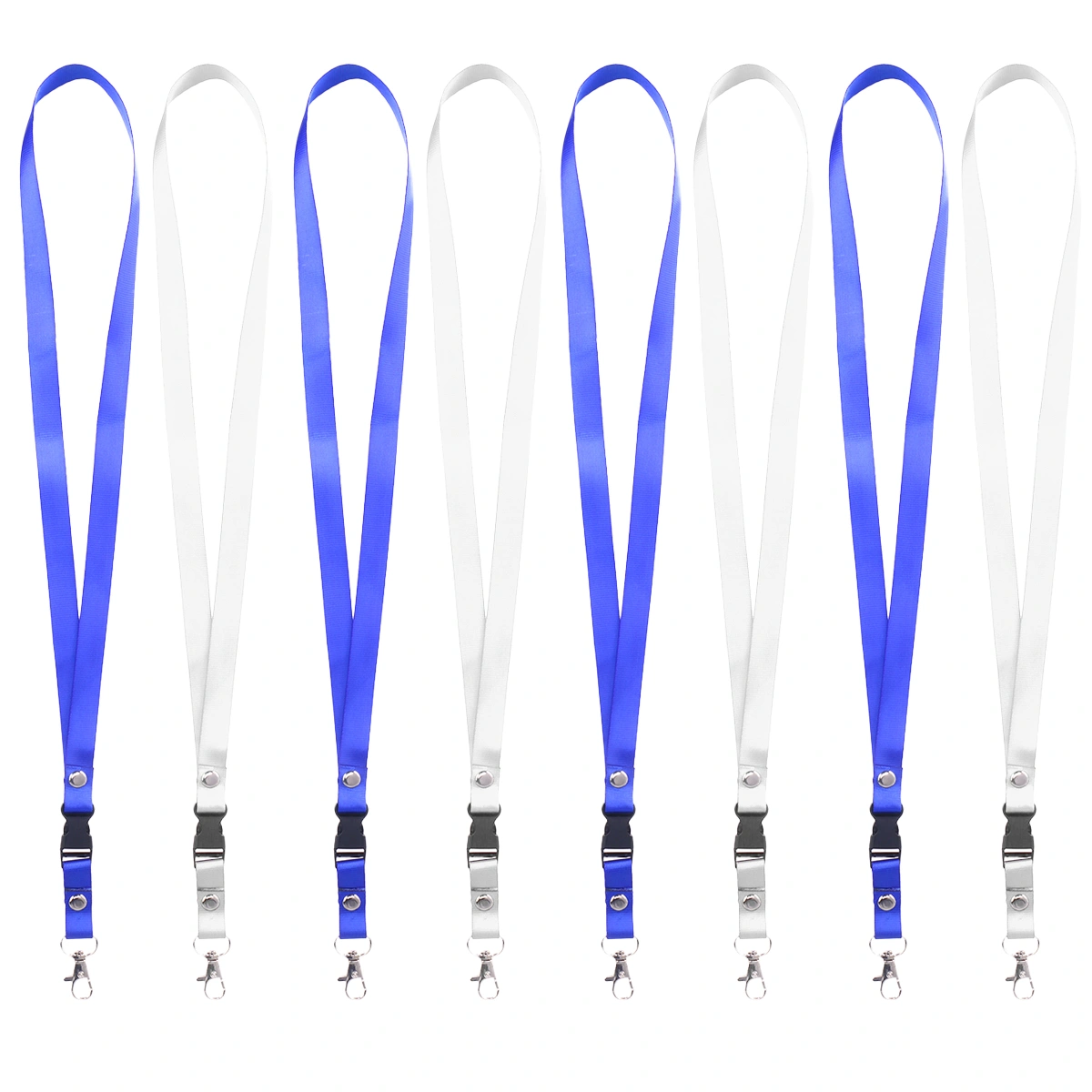 8PCS ID Holder Lanyard Neck Strap Lanyards with Clip for Office ID Name Tags Badge Holders (4PCS Grey + 4PCS Blue)