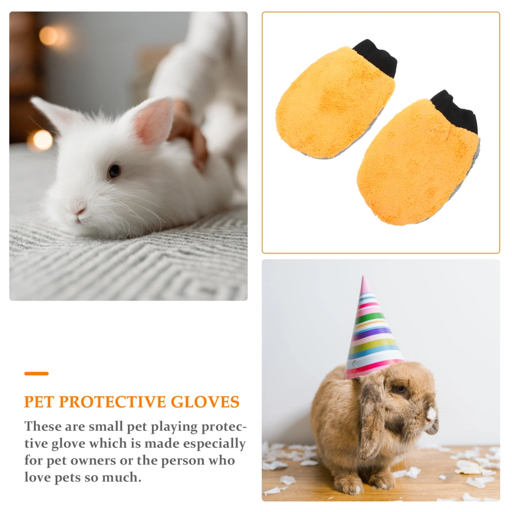 2Pcs Hamster Gloves Hamster Bath Gloves Training Gloves for Small Animals