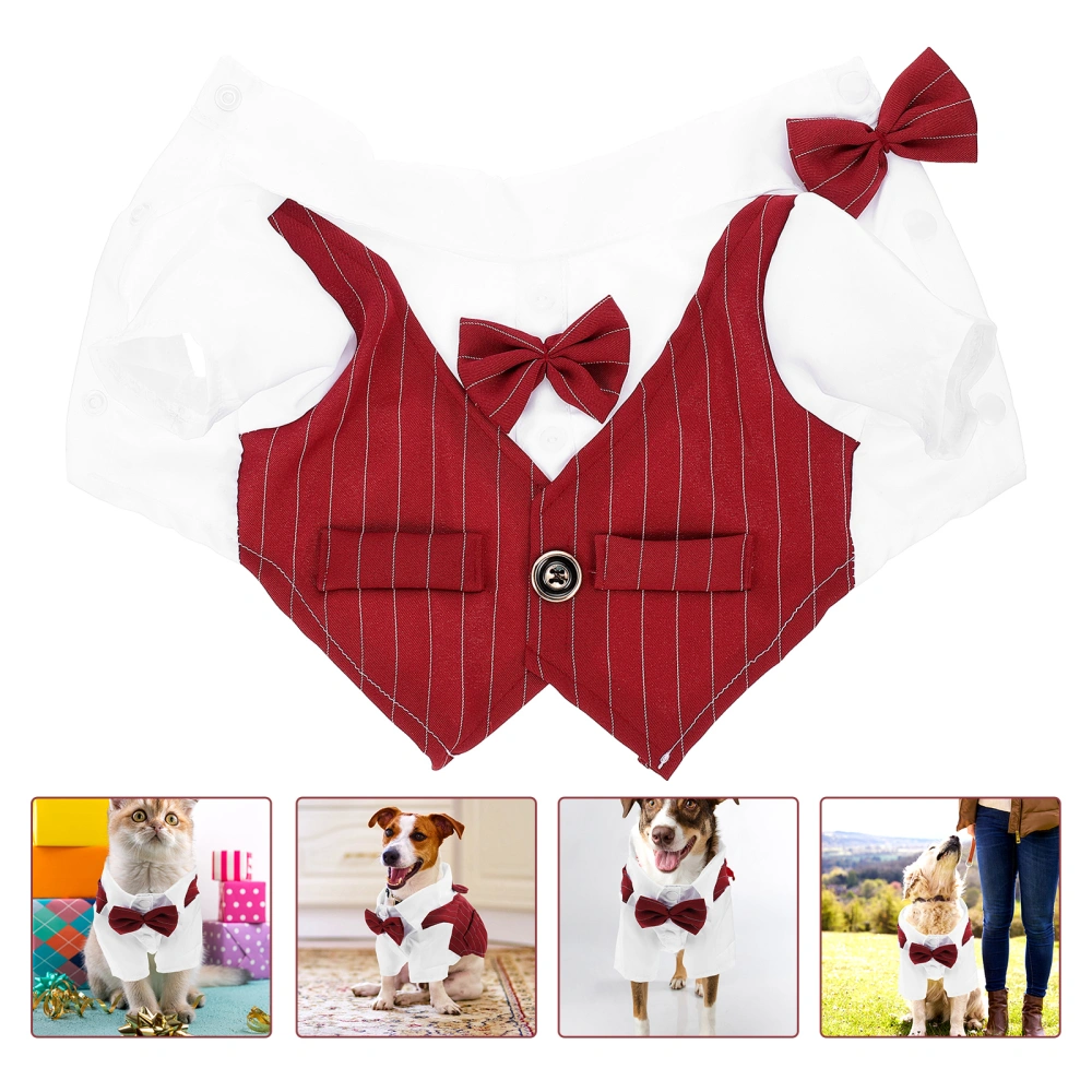 Decorative Puppy Formal Dress Thin Pet Costume Dog Wedding Party Attire