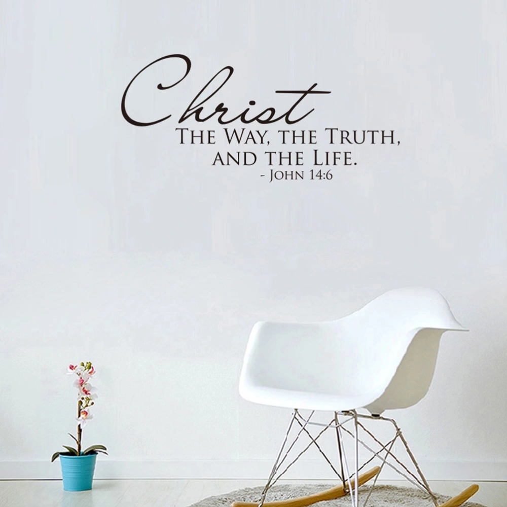 Christ The Way The Truth and The Life John 14:6 Wall Art Inspirational Quotes Decal Sticker