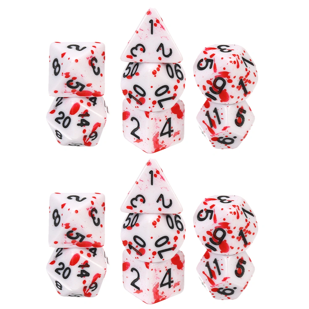 14pcs Halloween Acrylic Dice Props Table Dices Party Dices Party Accessory