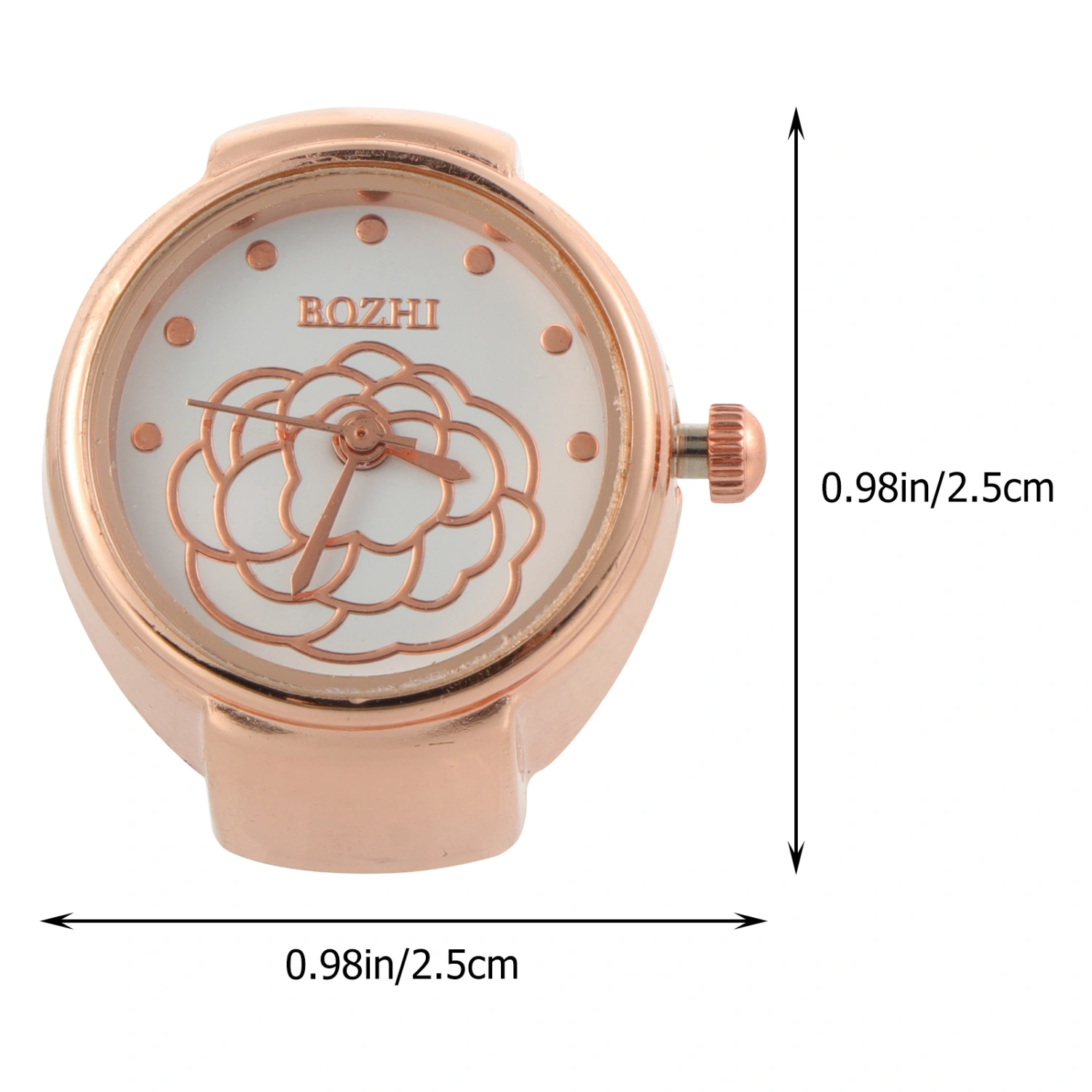 Elastic Round Dial Finger Ring Watch Women Men Finger Watch Fashion Birthday Gift