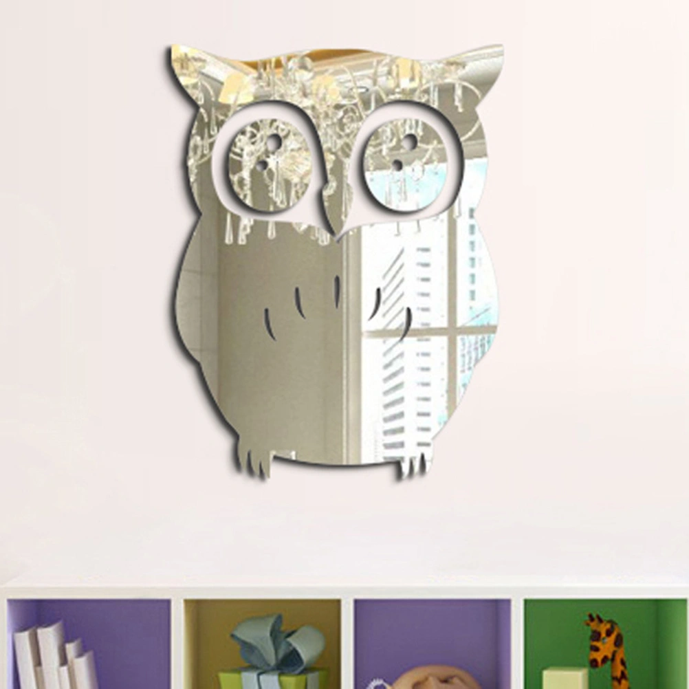 3D Wall Sticker Owl Mirror Stickers for Home Living Room Office Decor