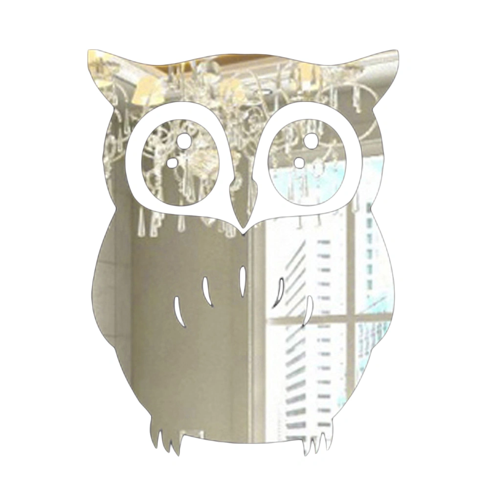 3D Wall Sticker Owl Mirror Stickers for Home Living Room Office Decor