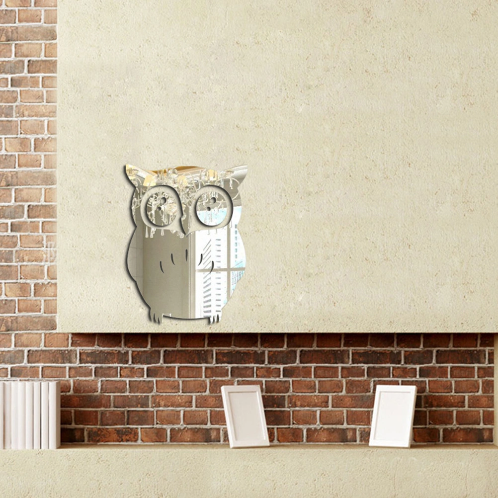 3D Wall Sticker Owl Mirror Stickers for Home Living Room Office Decor