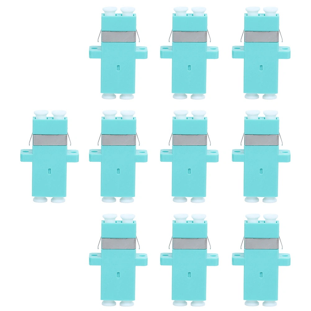 10pcs Optical Fiber Adapters LC-LC Duplex Converter Fiber Optic Coupler