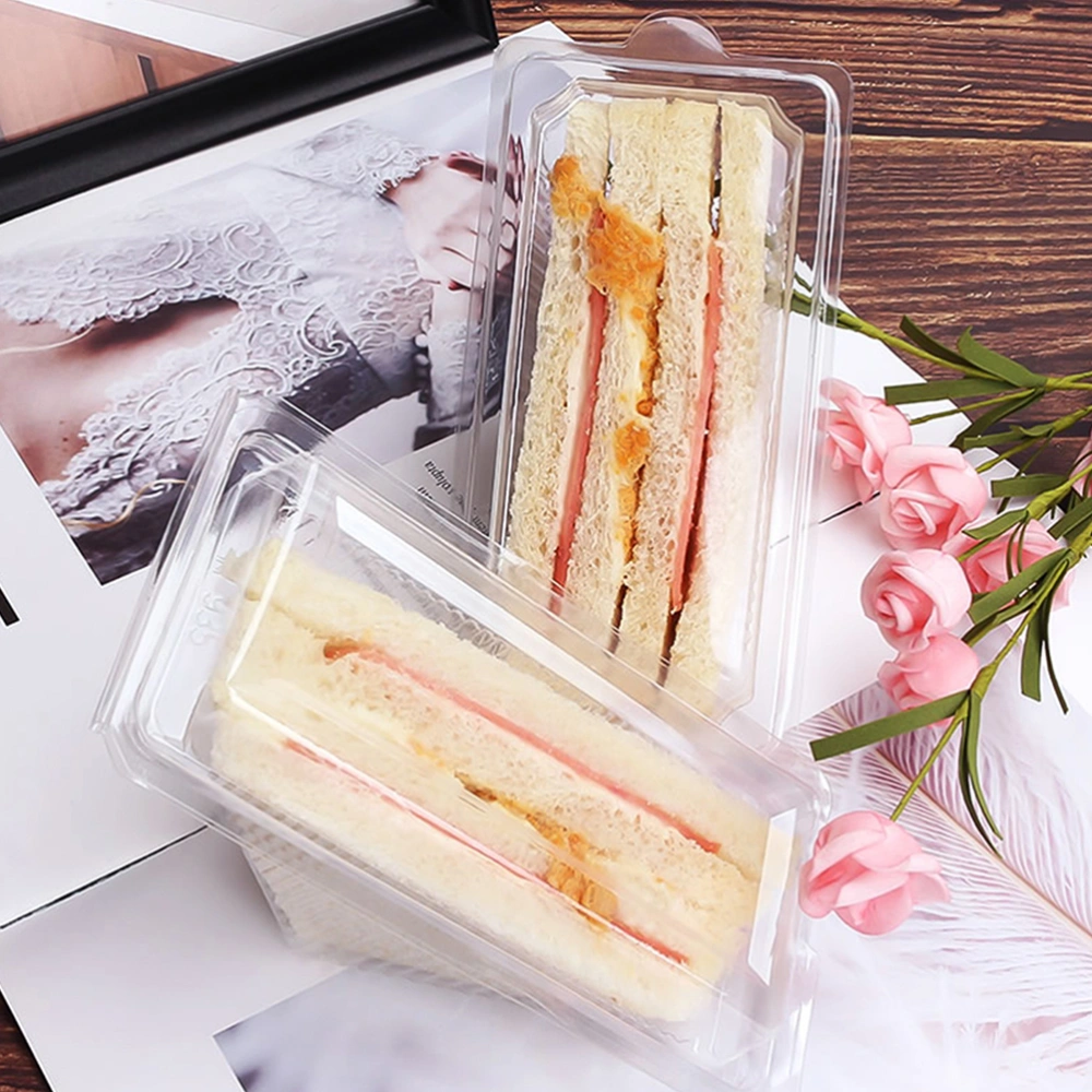 70pcs Disposable Sandwich Boxes Sandwiches Take Out Boxes Sandwich Storage Boxes