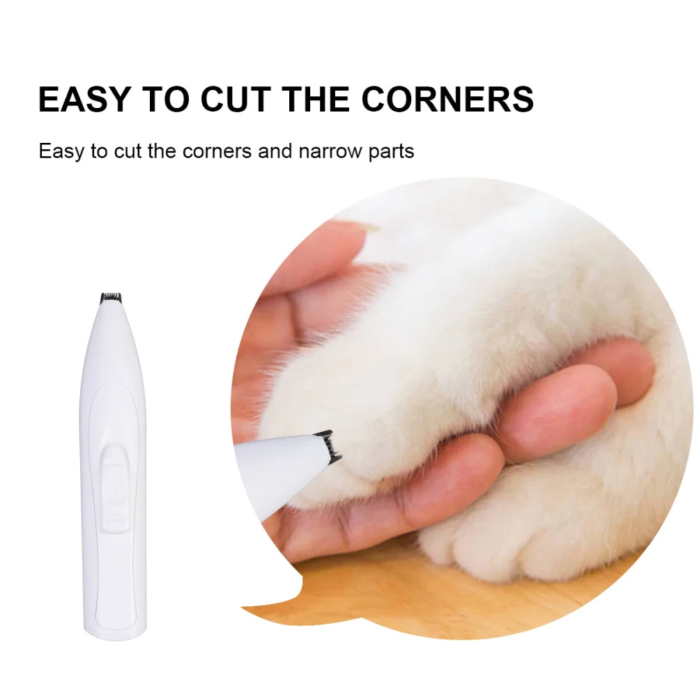 Pet Hair Clipper Universal Electric Hair Trimmer Safe Grooming Clipper for Dogs Cats (White)