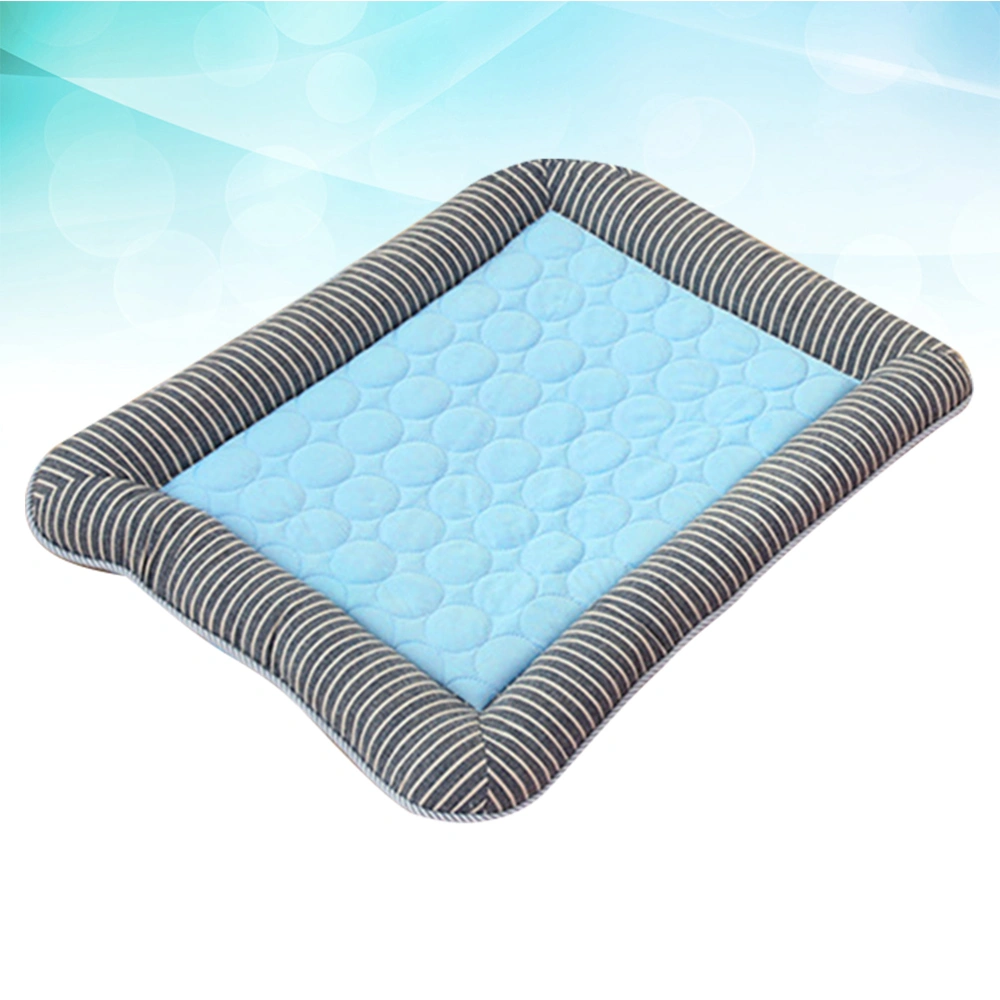 1Pc Cat Mat Summer Ice Cold Mat Dog Kennel Summer Pet Dog Sleeping Mat Car Mat(Blue)