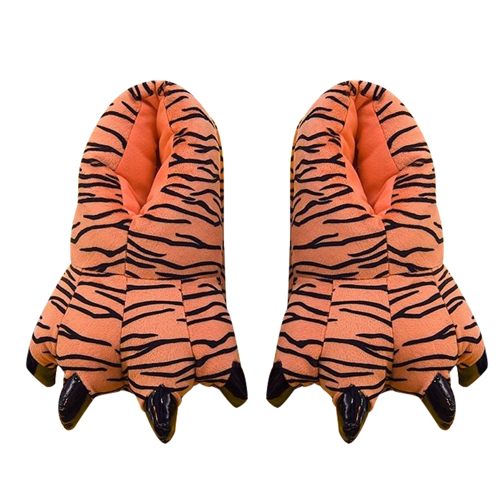 1 Pair Cartoon Claw Shaped Slipper Dinosaur Claw Slippers Plush Slippers (Female)