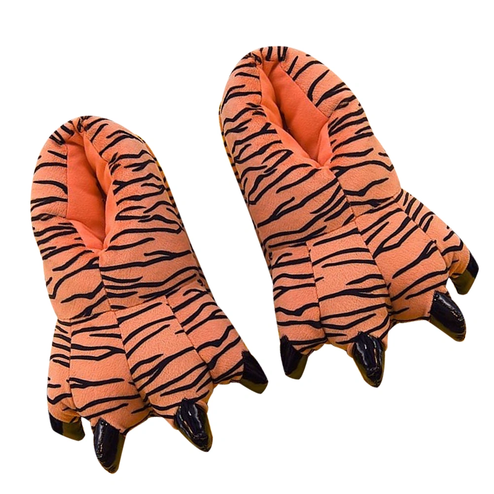 1 Pair Cartoon Claw Shaped Slipper Dinosaur Claw Slippers Plush Slippers (Female)