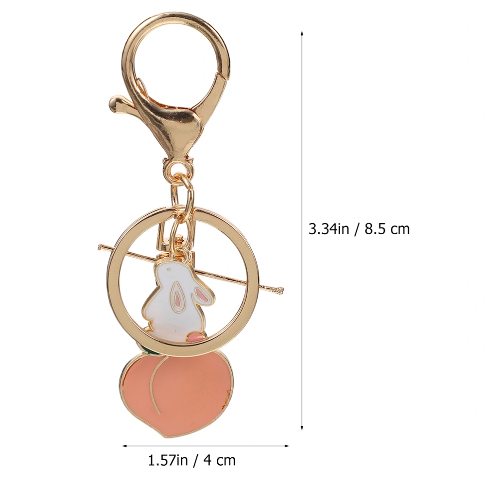 2PCS Peach Shape Key Chains Keyrings Bag Pendant Keychains Bag Pendants